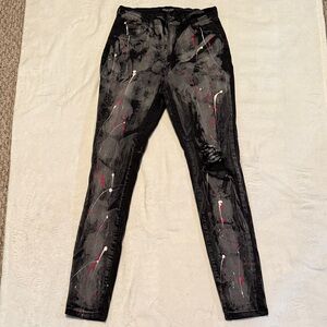 RedFox Paint Splattered Distressed Jeans